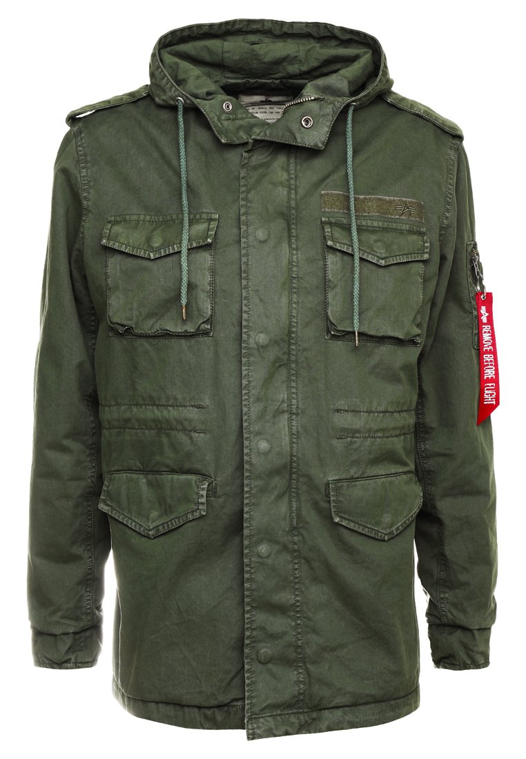 Alpha Industries HUNTINGTONHOOD Lett jakke dark oliv Alpha Industries Lett jakke olive Zalando.no