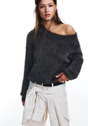 PULL&BEAR ASYMMETRIC - Pulover - dark grey