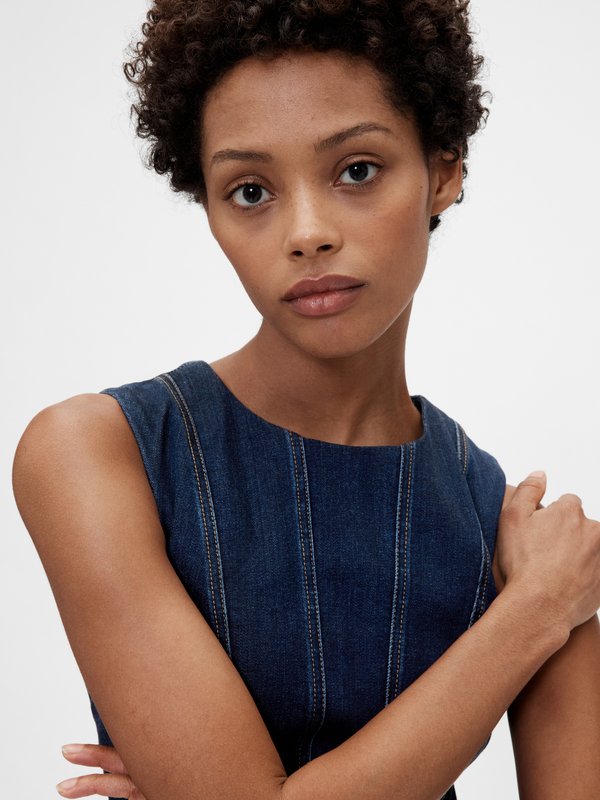 GAP STUDIO SEAMED DRESS DARK THOMAS - Denim dress - dark wash4