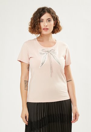 BOW  - T-shirt print - rose