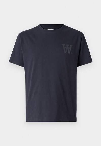 WOOD WOOD ACE CHEST PRINT UNISEX - Camiseta estampada - dark navy