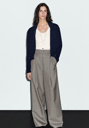 PINSTRIPE - Trousers - brown
