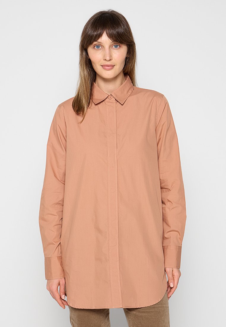 closed Overhemdblouse donkerroze