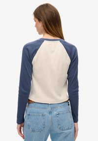 Superdry & Co ATHLETIC - Longsleeve - light oat marl mariner navy