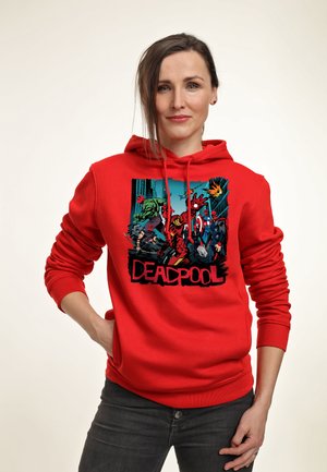 Henry Tiger, DEADPOOL & WOLVERINE DEADPOOP LIKE AVENGERS - Hættetrøje - red
