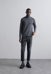 LARDINI PANTALONE UOMO LAVATO - Džínsy tapered fit - blue-black denim