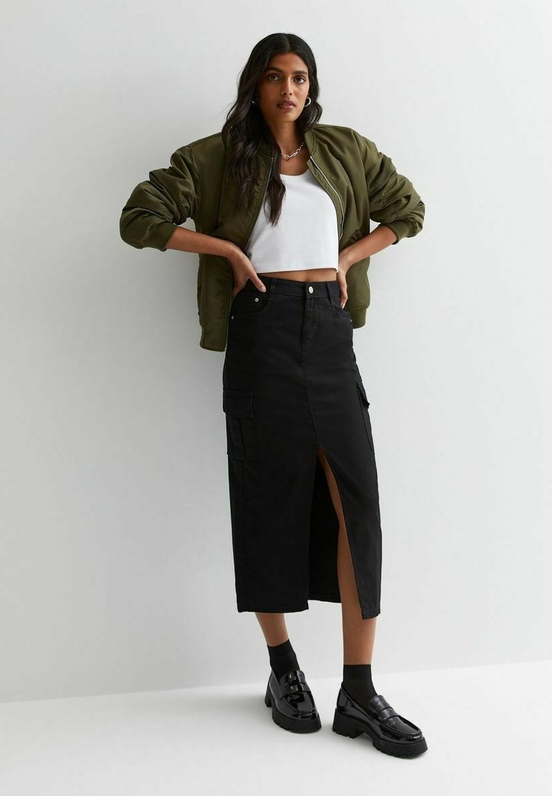 New Look Jeansrok zwart