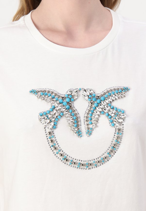 QUENTIN LOGO BIRDS RICAMATO - Print T-shirt3