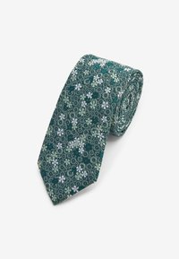 Next PATTERN SLIM - Kaklaraištis - green ditsy floral