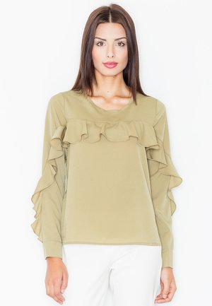 BLOUSE - Blouse - olive green
