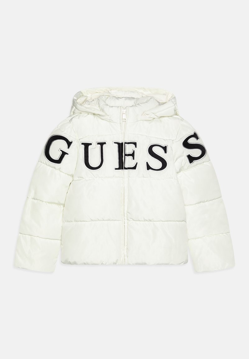 Guess JUNIOR HOODED PADDED PUFFER - Talvitakki - cream white