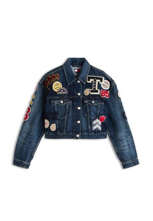 Tommy Jeans, RELAXED CROP TRUCKER - Τζιν μπουφάν - dark denim