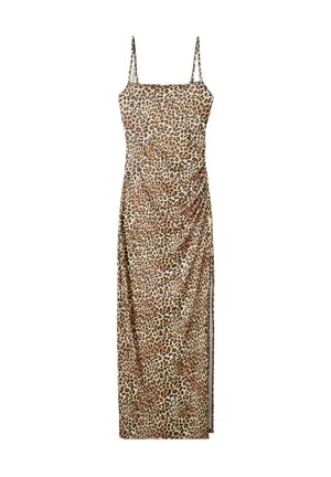 Bershka STRAPPY-MIDI - Jersey dress - camel