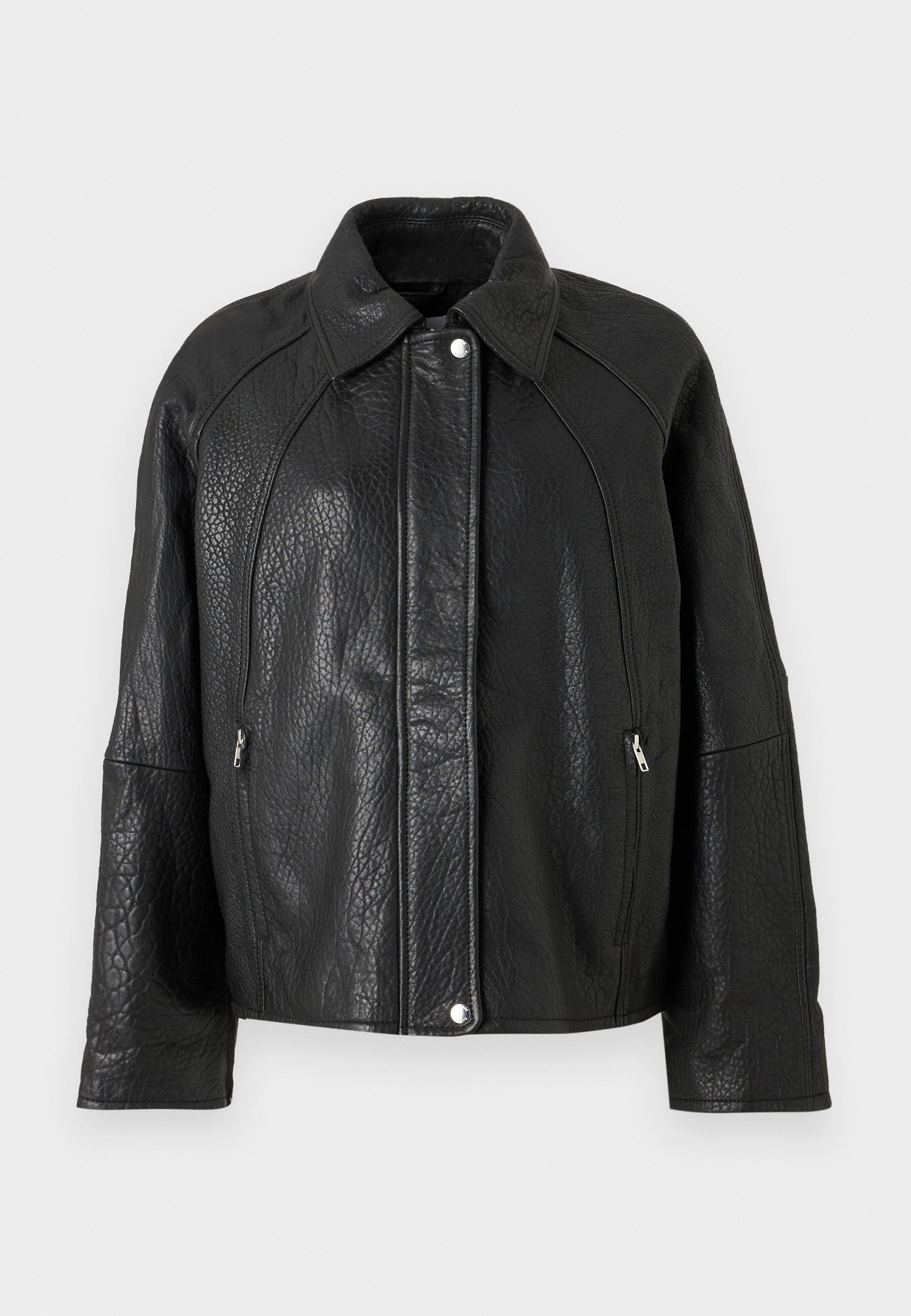 Samsøe Samsøe SANOK JACKET - Leather jacket - black - Zalando.co.uk