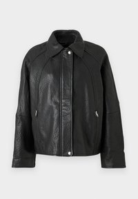 SANOK JACKET - Kožnata jakna - black