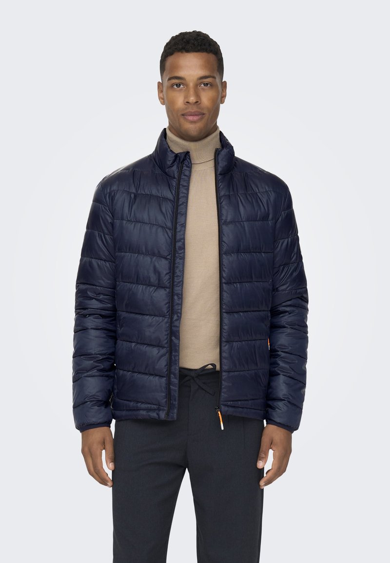 Only & Sons ONSCARVEN QUILTED PUFFER - Lett jakke - dark navy