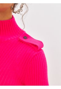 Cesare Gaspari HIGH NECK LONG SLEEVE - Pouzdrové šaty - fushia