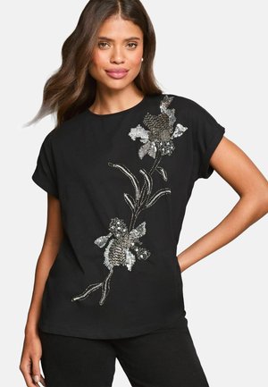 Lipsy REGULAR FIT - EMBELLISHED ARTWORK - Print T-shirt - black