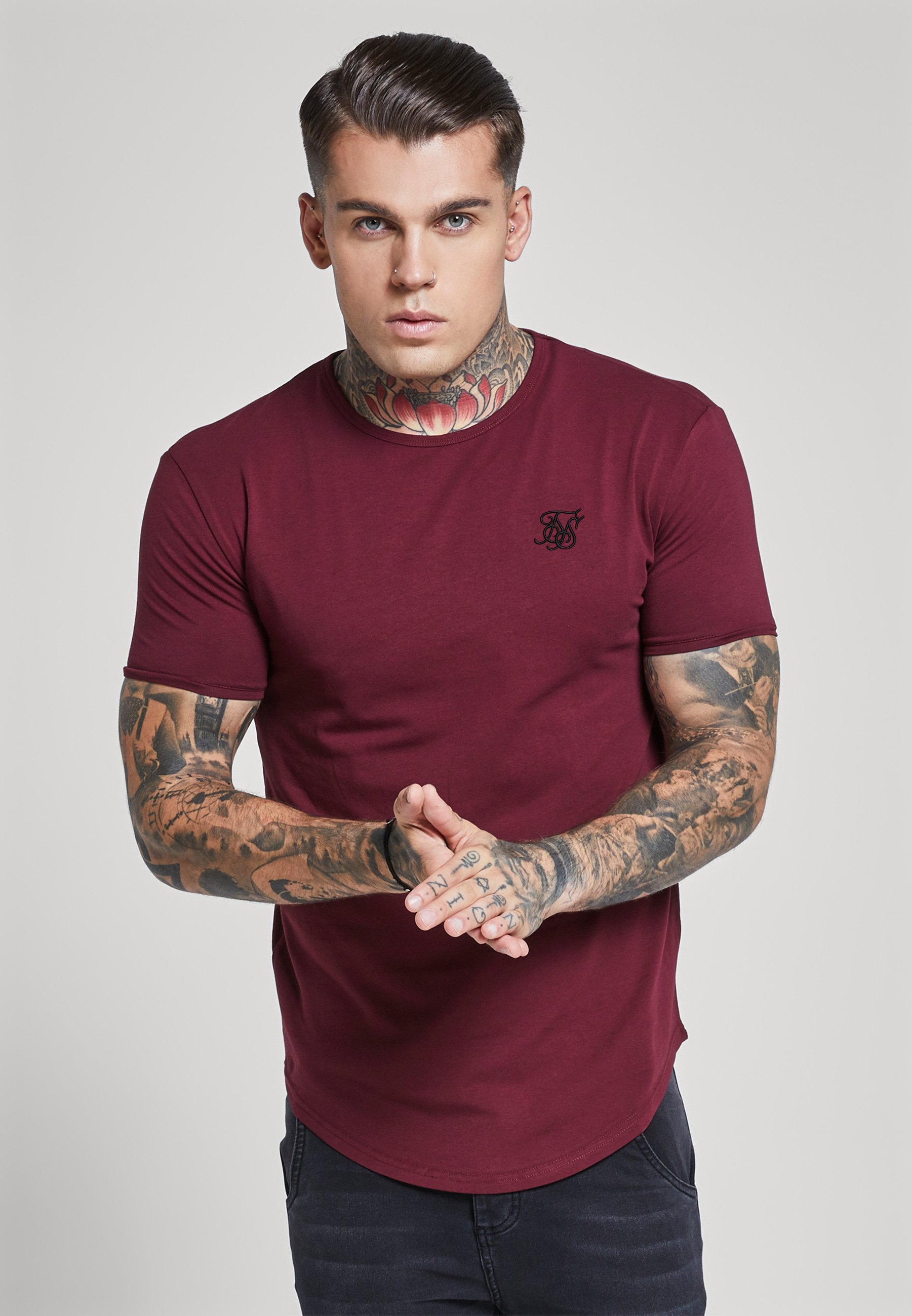 SIKSILK Camiseta básica - burgundy/rojo oscuro - Zalando.es
