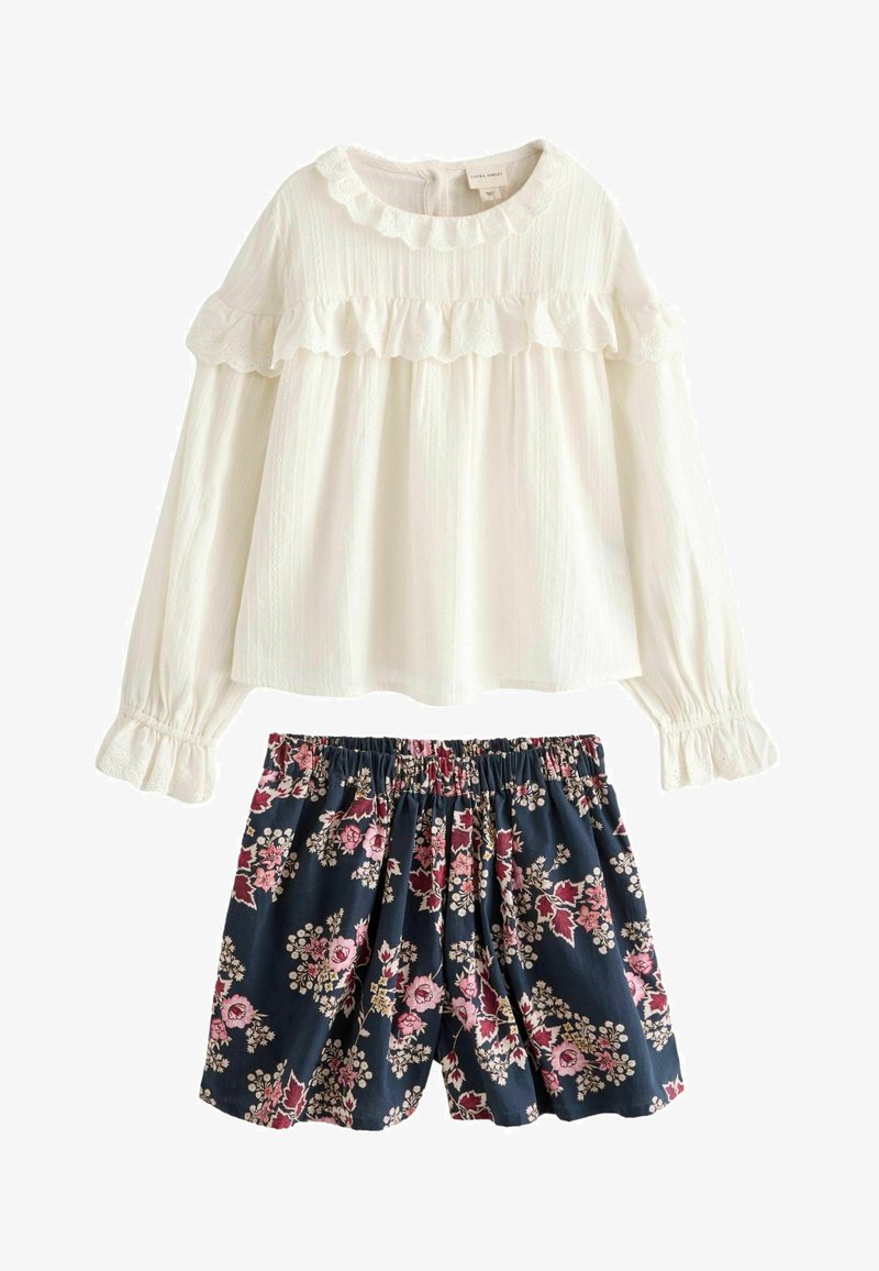 Laura Ashley SET - Shortsit - cream navy
