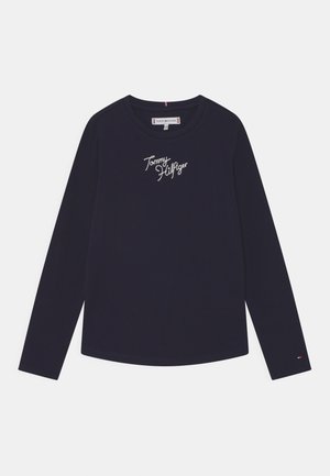 TOMMY CHAIN STITCH TEE - Maglietta a manica lunga - dark blue