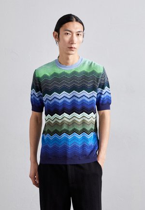 SHORT SLEEVE  - Print T-shirt - blue and green tones