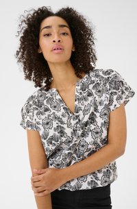 Kaffe KAHALEY PRINTED  - Camicetta - chalk w. black deep aop