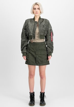 VINTAGE CROPPED  - Chaquetas bomber - dark olive