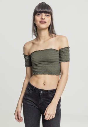 DAMEN - T-shirts med print - olive