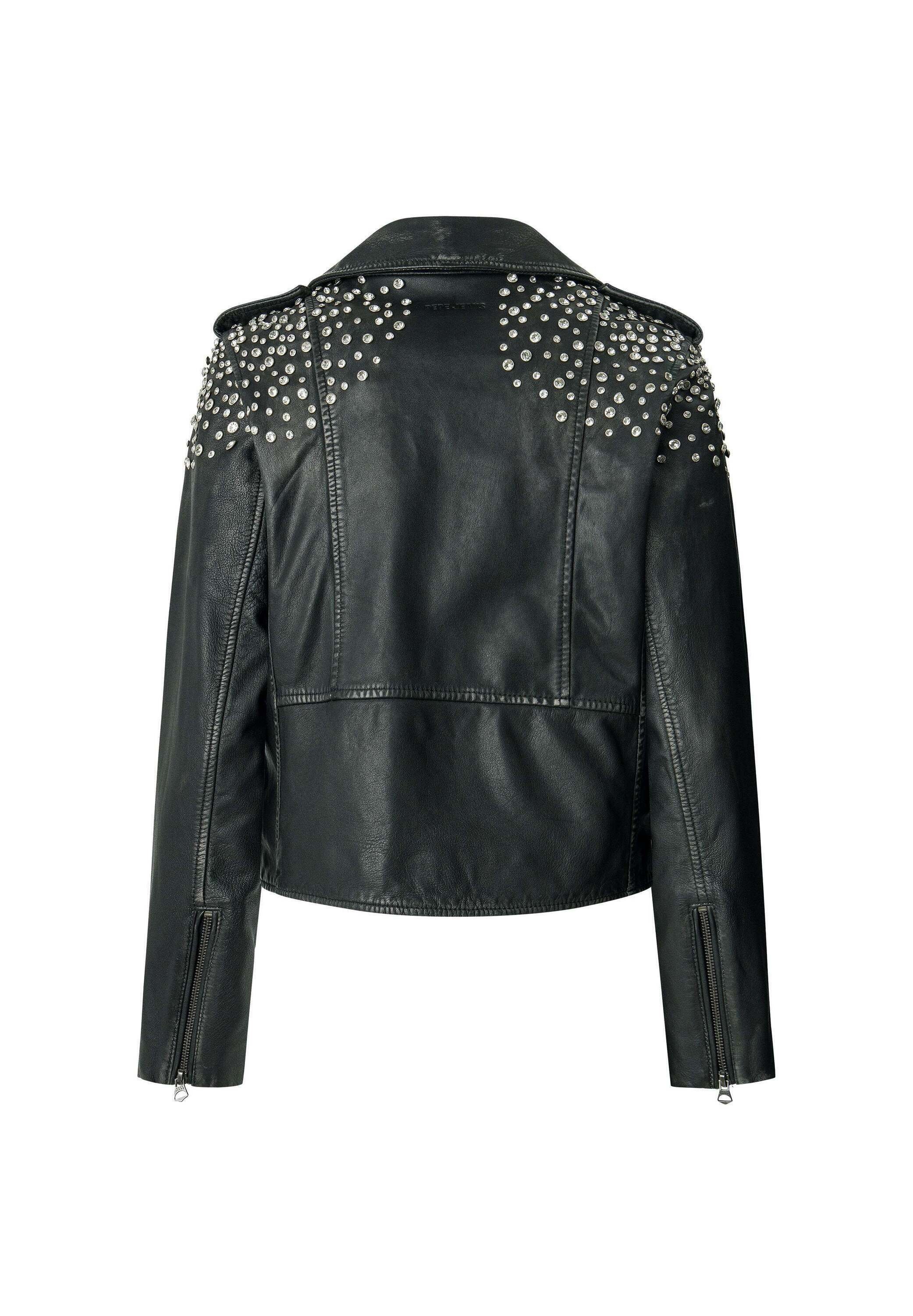 Pepe Jeans FANTASY - Leather jacket - black - Zalando