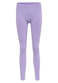 Fioletowe legginsy wykonane z miękkiego, elastycznego materiału. Posiadają wysoki pas oraz gładkie szwy, idealne dla komfortu podczas aktywności.