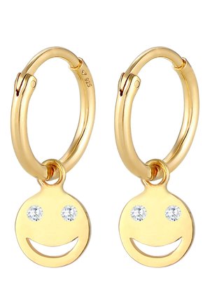 Elli HOOPS HAPPY FACE - Uhani - gold-coloured