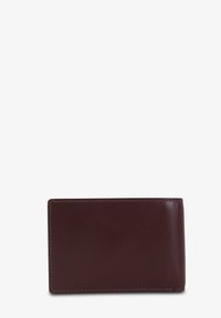 Cartera de cuero marrón con una textura suave, forma rectangular y costuras limpias. Sin hardware visible ni acentos adicionales.