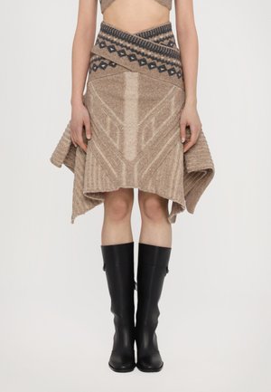 MÖBIUS MIDI SKIRT - A-linjainen hame - earth