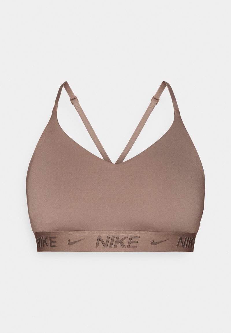 Nike Performance INDY BRA Light support sports bra mink brown