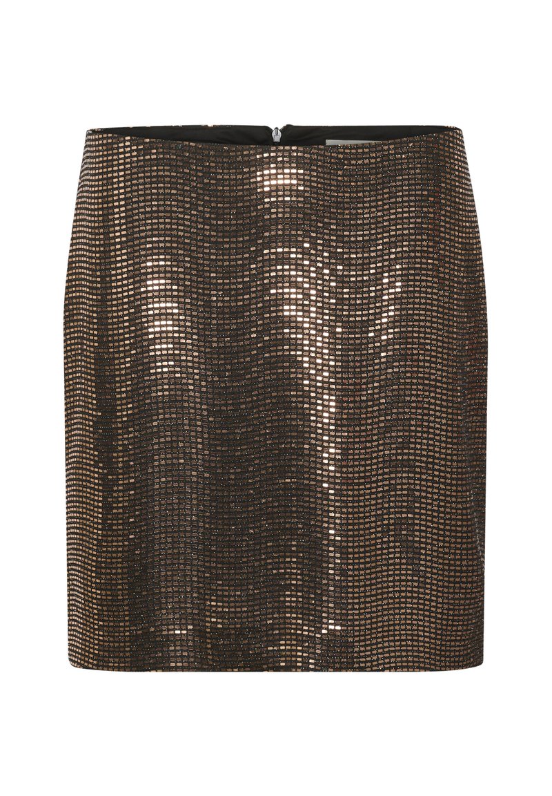 Cream A-lijn rok goudkleurig