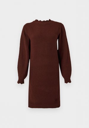 VILA, VINIKOLINA O NECK DRESS - Strikkjoler - port royale melange