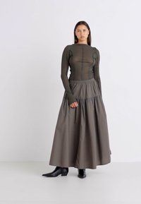 Weekday SKIRT - Maxisukňa - dark mole