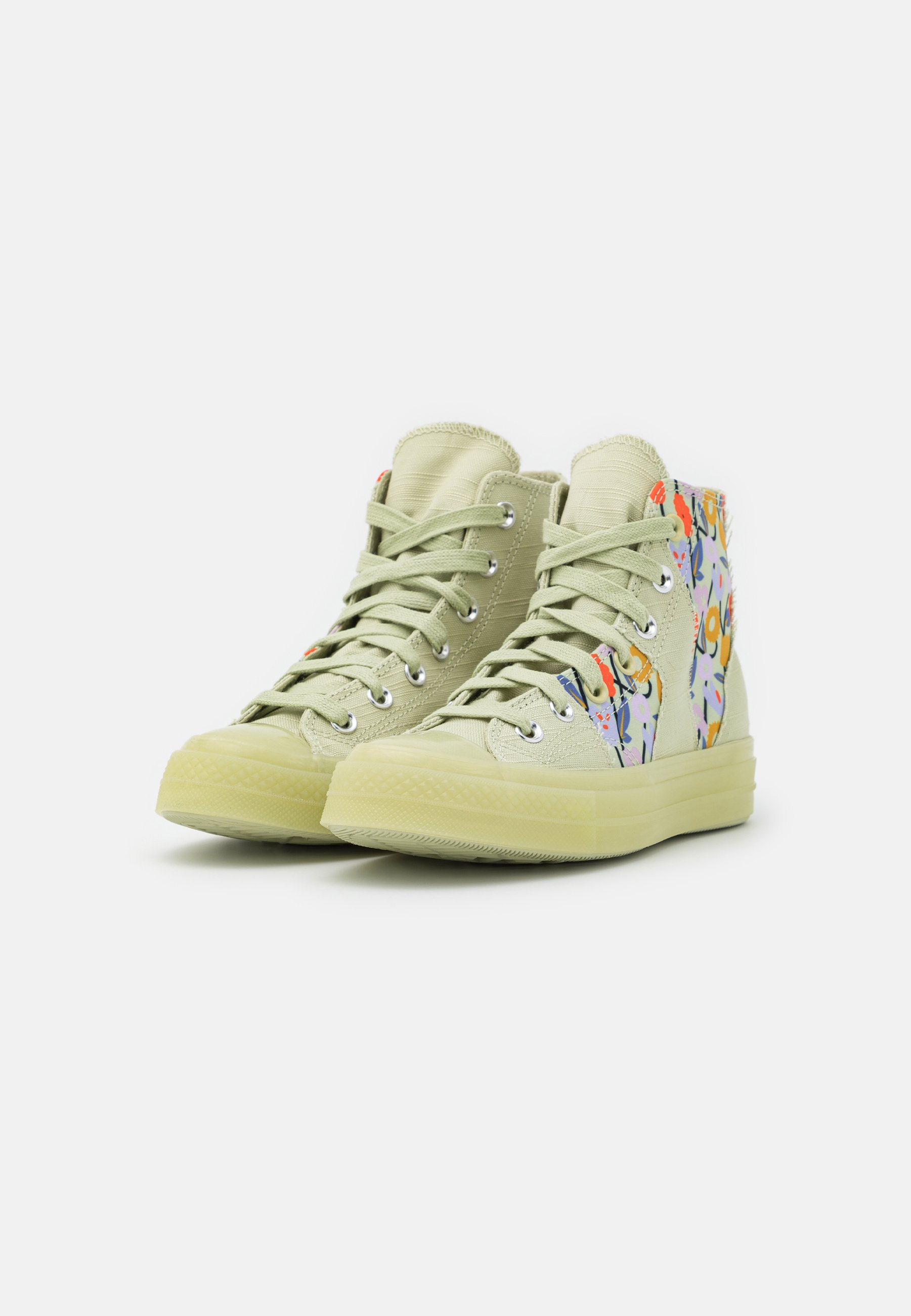 olive high top converse