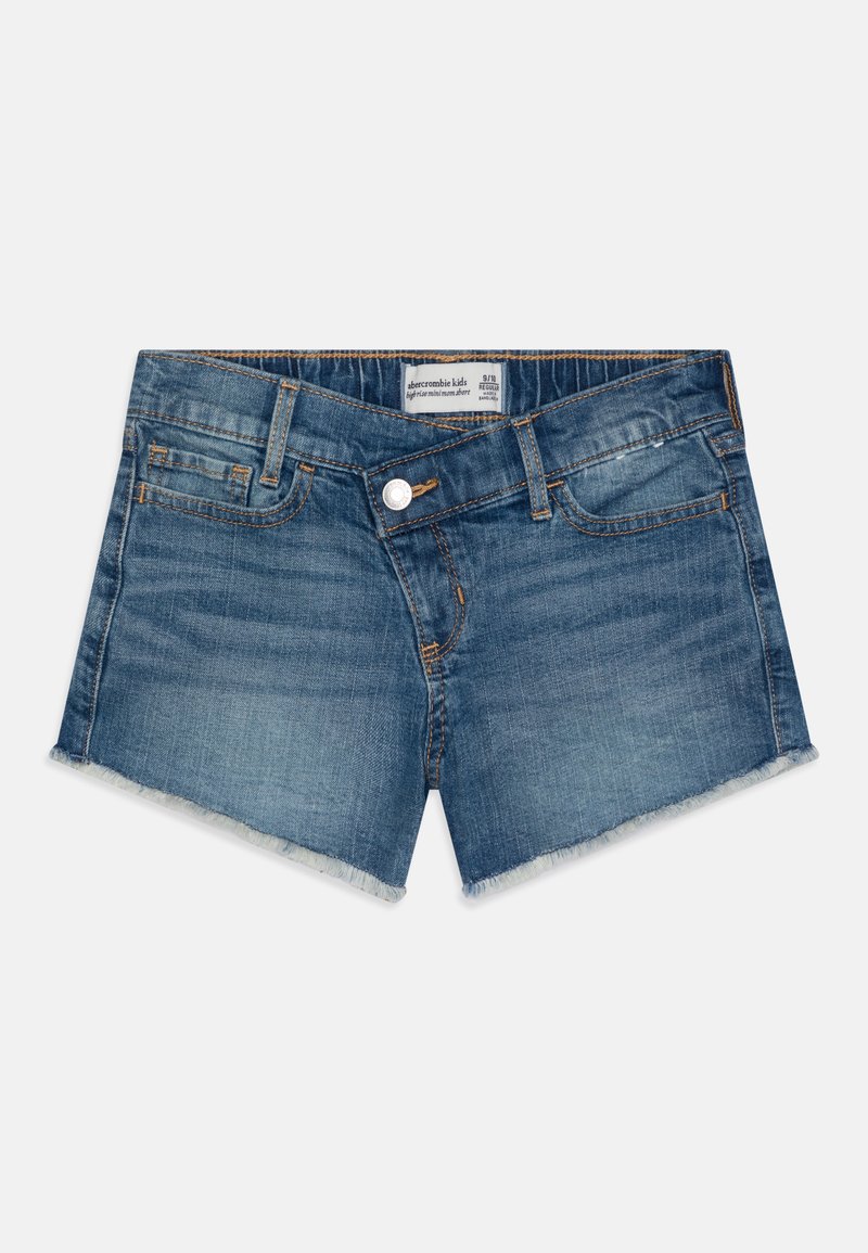 Abercrombie & Fitch MR MIDI CROSSOVER Jeans Shorts light/lightblue denim Zalando.de