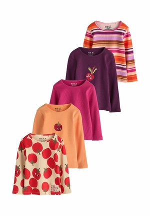 Next, REGULAR FIT - LONG SLEEVE RIBBED TOPS 5 PACK - Pikkade varrukatega topp - burgundy