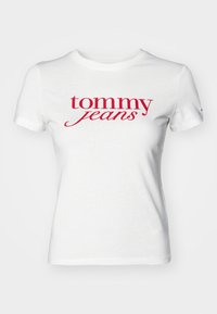 SLIM ESSENTIAL LOGO TEE - T-shirts med print - ecru