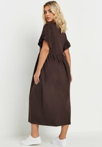 Yours Clothing FRILL SLEEVE    - Trikoomekko - brown