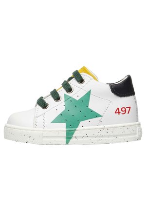 Falcotto SALAZAR IMPRIMÉ ÉTOILE - Sneakers basse - weiß grün