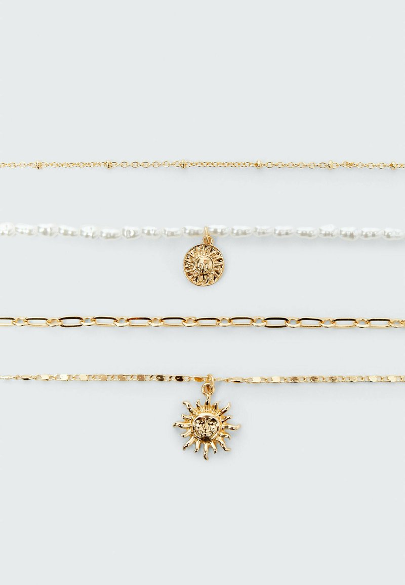 Damen Halsketten | Stradivarius 4-SET MIT SONNE UND KUNSTPERLEN Halskette gold coloured/goldfarben - XT41757 Damen Halsketten | Stradivarius 4-SET MIT SONNE UND KUNSTPERLEN Halskette gold coloured/goldfarben - XT41757