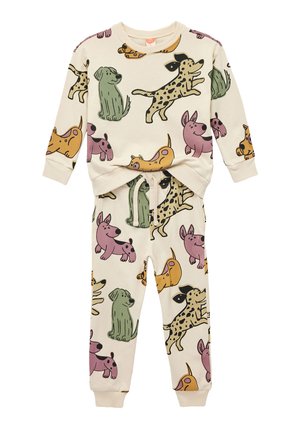PRINTED SET - Pantalon de survêtement - beige