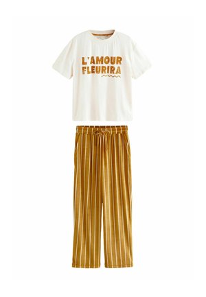 TALL FIT - SHORT SLEEVE SET - Pyjama - ochre yellow stripe