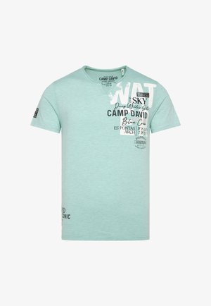 Camp David, CAMP DAVID T-SHIRT IM USED LOOK MIT PRINTS - T-shirt print - sea mint