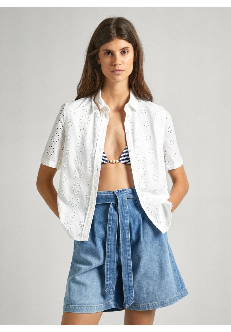 Chemisier Pepe Jeans Salma Pour Fille - Viscose Et Coton - Manches Longues - Style Romantique