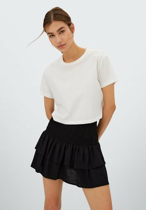 MIT VOLANTS - A-linjainen hame - black